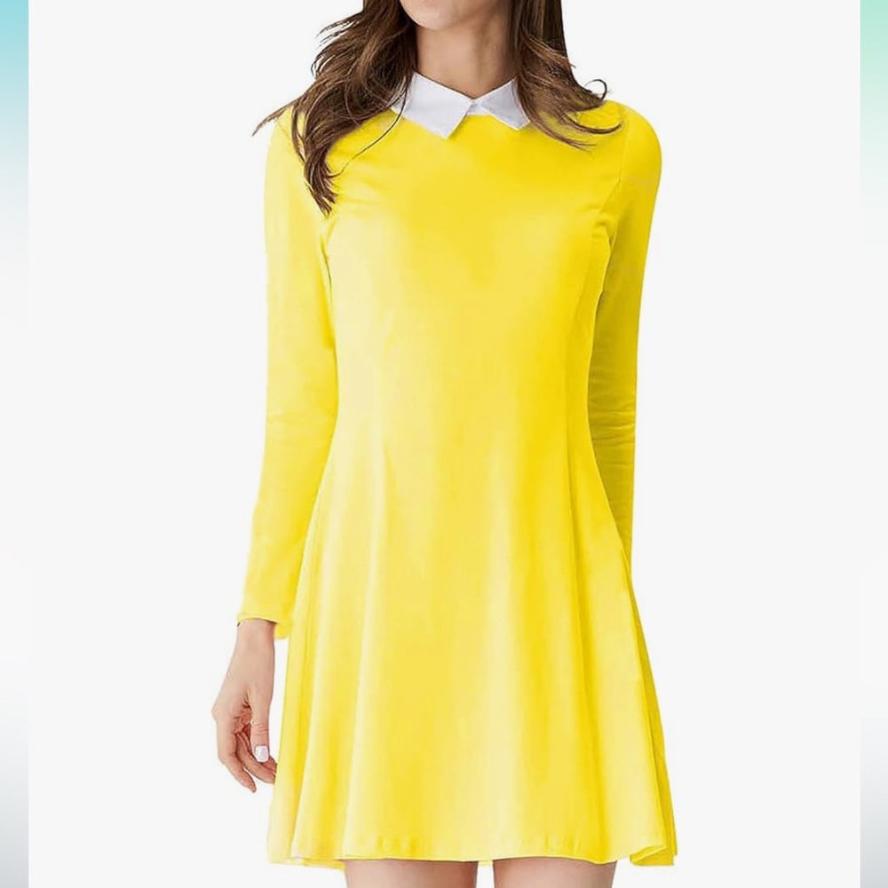 Yellow Long Sleeve Dress